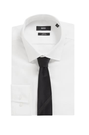 Krawaty BOSS Italian Silk Czarne Męskie (Pl49768)